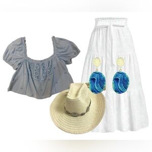 Zara eyelet cropped top Xl